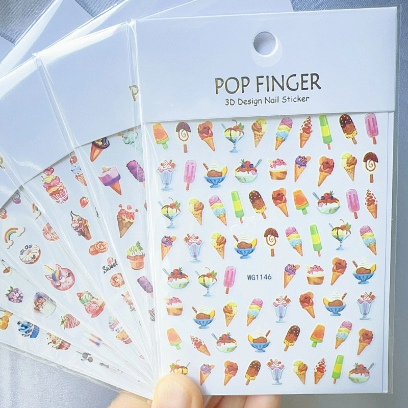 Summer Ice Cream Nail Stickers
